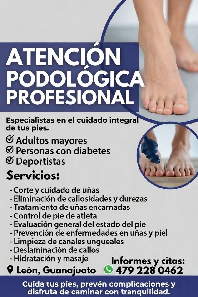 Imagen promocional de atención podológica